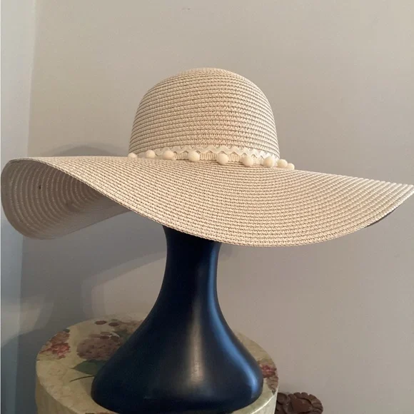 BRIDE Crème Floppy Bride Straw Sun Hat - Picture 3 of 6